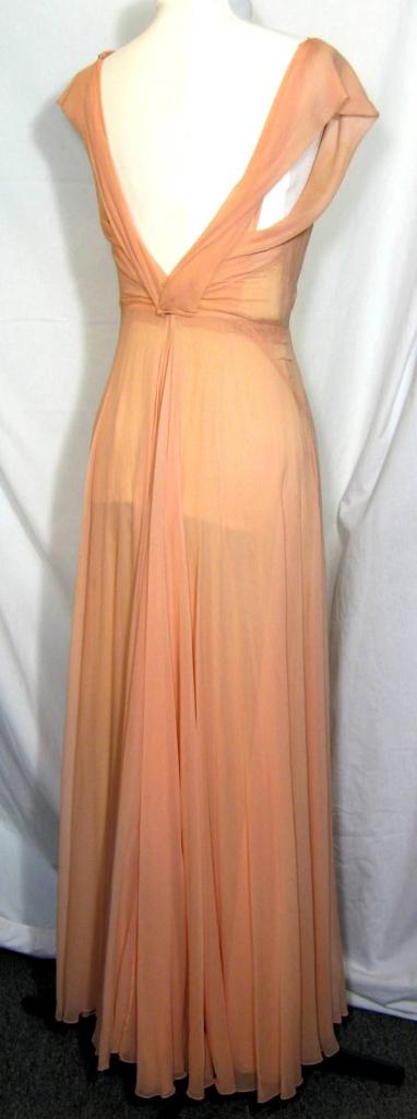 1930s NRA Label, Art Deco Peach Dressing Gown