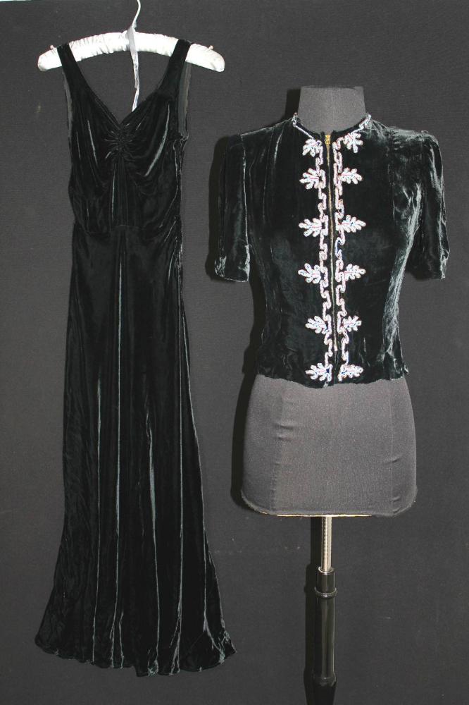 30s velvet gown