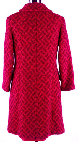 50s wool raspberry pink mod coat jacket