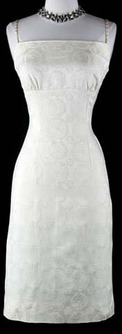 50s Ivory Brochade Wedding Dress Bolero Jacket