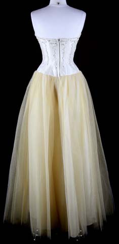 50s Tulle Strapless Prom Wedding Party Dress