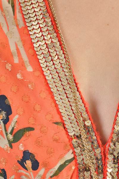 70s floral maxi dress.