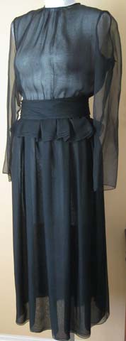 80s Chanel Creations Silk Chiffon Layer Dress