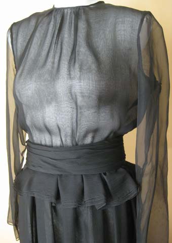 80s Chanel Creations Silk Chiffon Layer Dress
