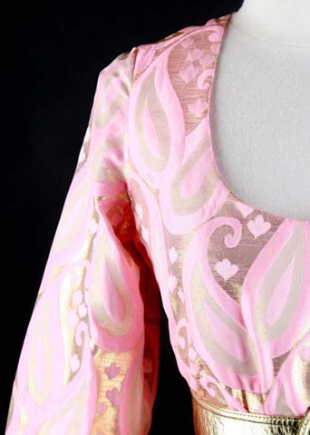 60s Oscar de la Renta Pink Metallic Mod Dress