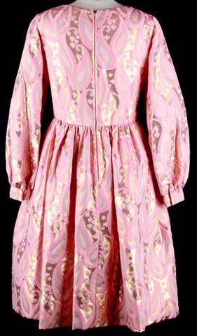 60s Oscar de la Renta Pink Metallic Mod Dress