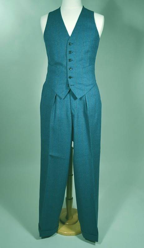 40s teal mens suit