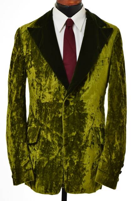 70s Vintage Mod Crushed Velvet Suit.